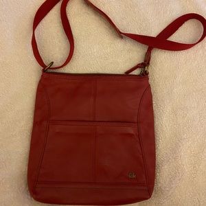 The SAk red leather crossbody bag